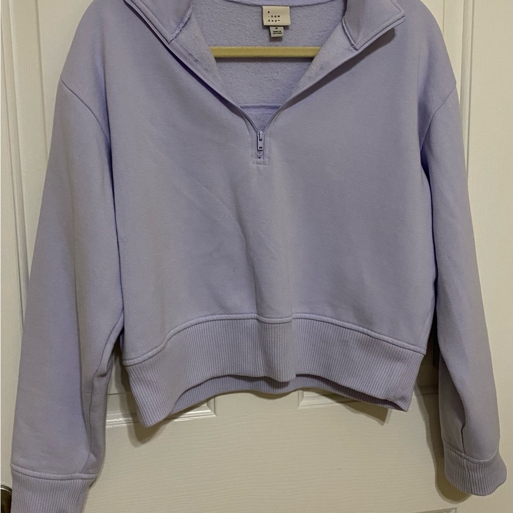 Lavender Quarter-Zip Sweatshirt